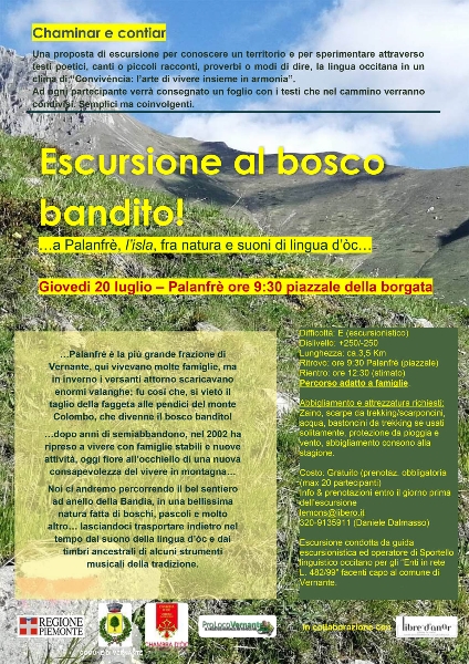 n.1 - “Escursione al Bosco Bandito!” ...a Palanfrè, l’isla, fra natura e suoni di lingua d’òc...